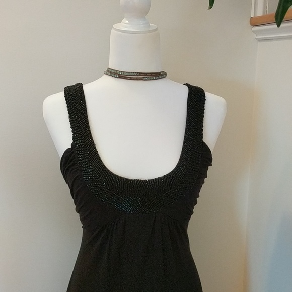 Compagnia Italiana Black Beaded Evening Dress - Picture 3 of 8